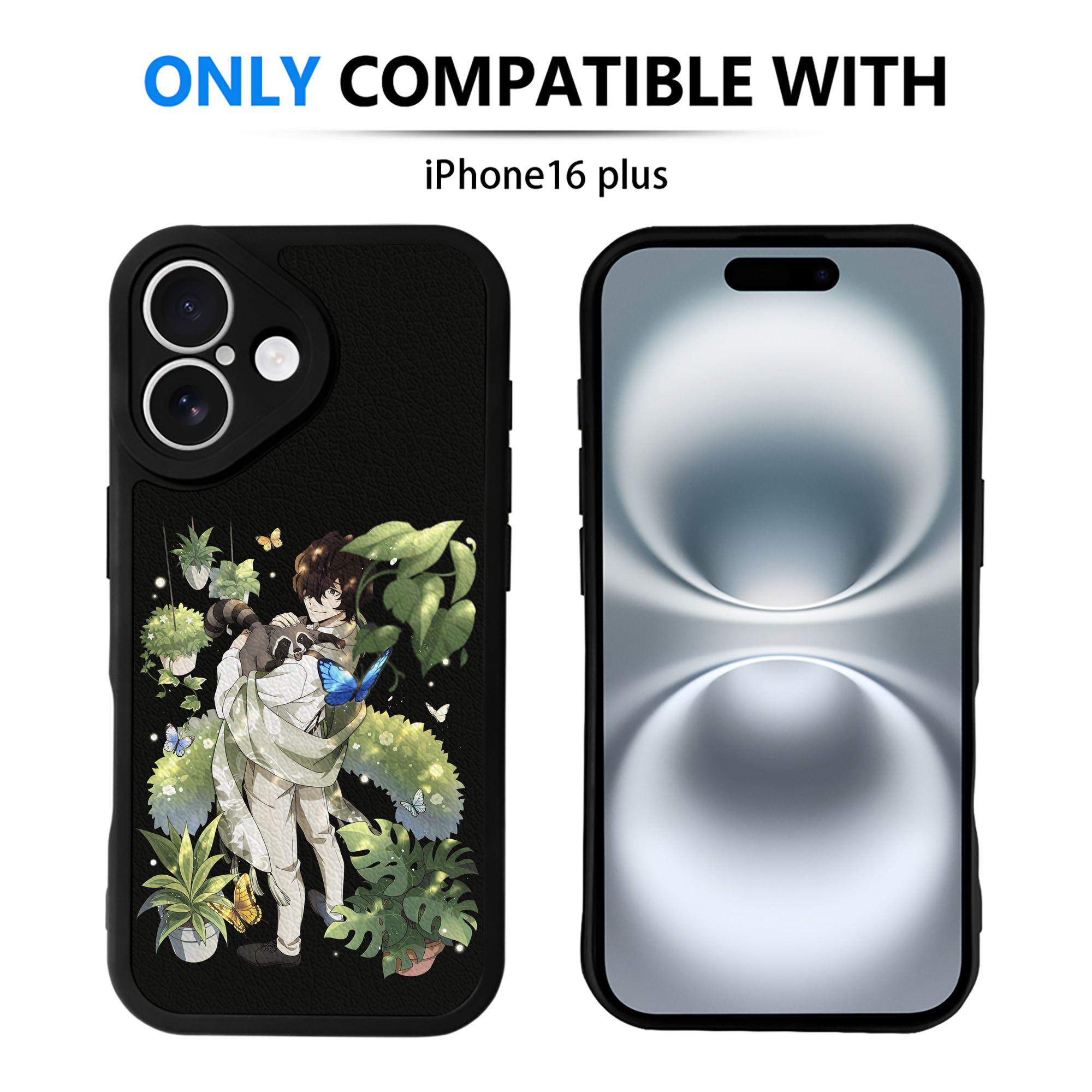 （画像用） 文豪ストレイドッグス Bungo Stray Dogs 【iPhone 16シリーズ対応】シリコンスマホケース（レザー調） 材質：シリコン